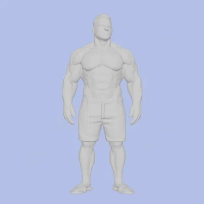Mô hình 3D người đàn ông cơ bắp khỏe khoắn cho dân tập gym