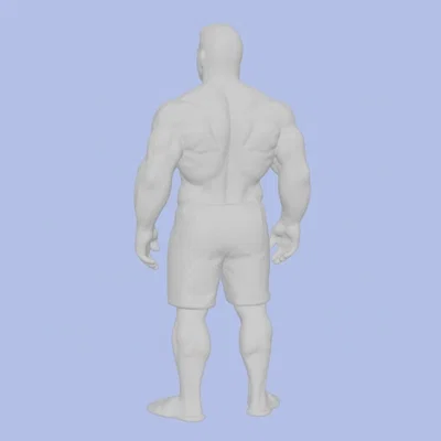 Mô hình 3D người đàn ông cơ bắp khỏe khoắn cho dân tập gym