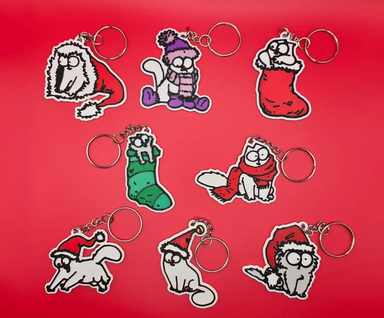 Móc khóa/Đồ trang trí cây thông Noel Simon's Cat phiên bản Giáng sinh - Image 2