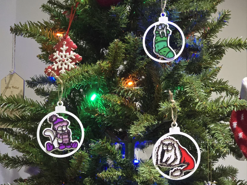 Móc khóa/Đồ trang trí cây thông Noel Simon's Cat phiên bản Giáng sinh - Image 3