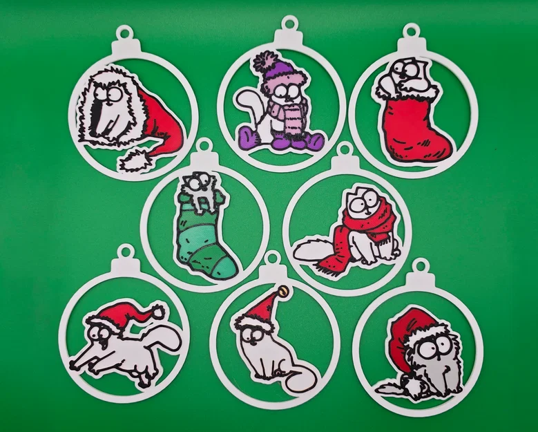 Móc khóa/Đồ trang trí cây thông Noel Simon's Cat phiên bản Giáng sinh - Image 4