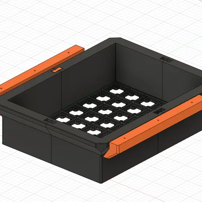 Hệ thống hộc tủ Gridfinity gắn dưới bàn