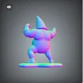 Mô hình 3D Patrick Star siêu anh hùng phong cách Chibi - Nhân vật SpongeBob cơ bắp - Thumbnail 5