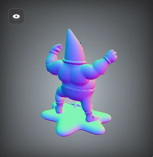 Mô hình 3D Patrick Star siêu anh hùng phong cách Chibi - Nhân vật SpongeBob cơ bắp - Image 6
