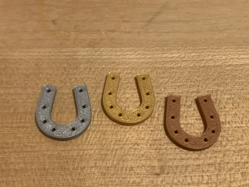 Mẫu in 3D bùa may mắn hình móng ngựa (Horseshoe Lucky Charm) - Image 1