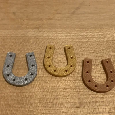 Mẫu in 3D bùa may mắn hình móng ngựa (Horseshoe Lucky Charm)
