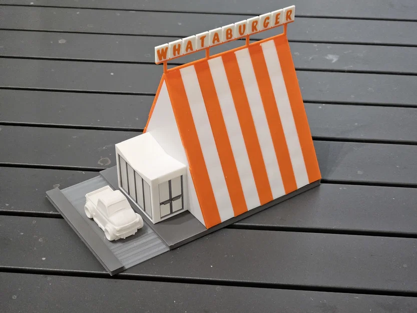 Mô hình cửa hàng Whataburger cổ điển tỷ lệ 1:64 cho diorama - Image 7
