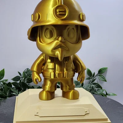 Mô hình tượng lính cứu hỏa PrintMon Firefighter