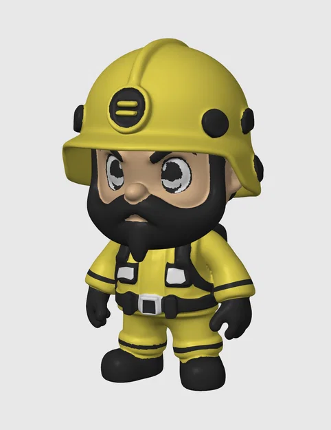 Mô hình tượng lính cứu hỏa PrintMon Firefighter - Image 4