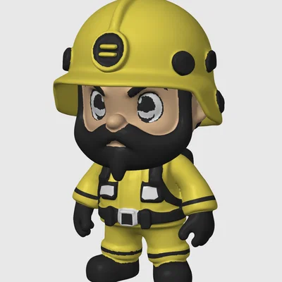 Mô hình tượng lính cứu hỏa PrintMon Firefighter