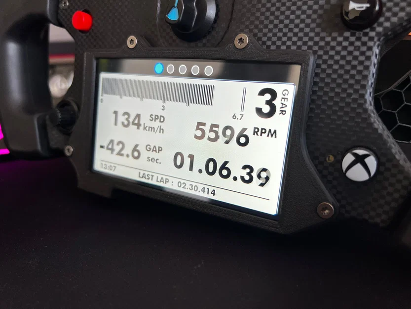 Ốp màn hình VoCore 4 inch và 5 inch cho vô lăng Fanatec McLaren GT3 - Image 3