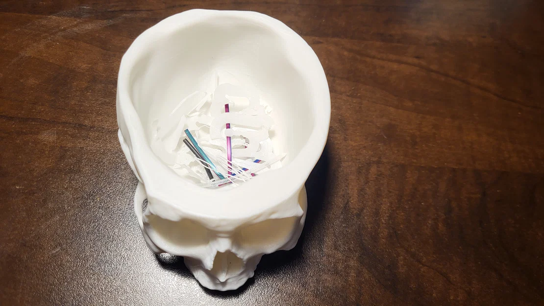 Tô đựng rác filament hình hộp sọ người - Image 2