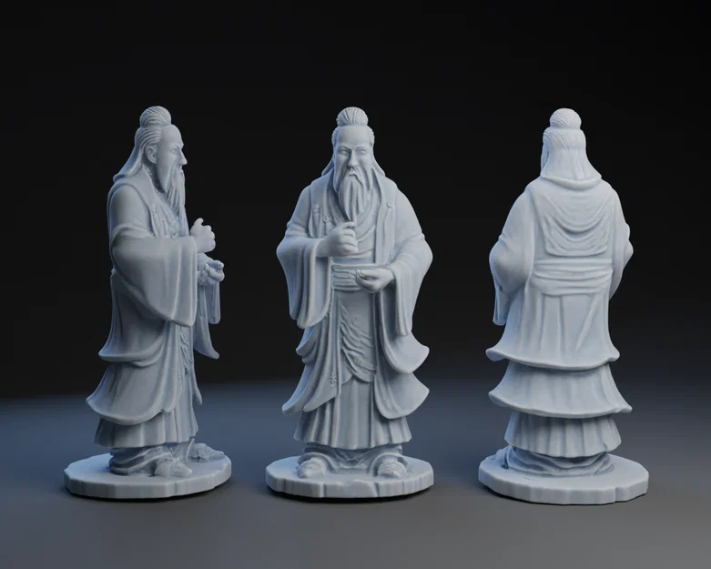 Mô hình 3D Lã Động Tân - Tiên nhân Đạo giáo - Image 1