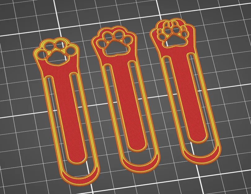 Mẫu Kẹp Sách Hình Dấu Chân Thú Cưng Đáng Yêu Dễ In 3D - Image 1