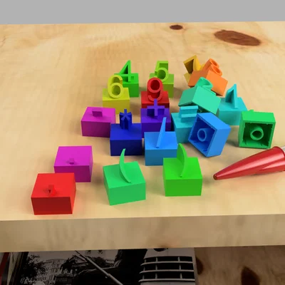 Khối số Number Bricks tương thích Lego in 3D sáng tạo