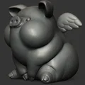 Mô hình chú heo có cánh (Winged Happy Pig) đáng yêu để bàn - Thumbnail 1