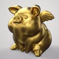 Mô hình chú heo có cánh (Winged Happy Pig) đáng yêu để bàn - Thumbnail 4