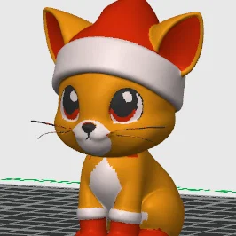 Chú Mèo Giáng Sinh Dễ Thương Với Chiếc Mũ Noel