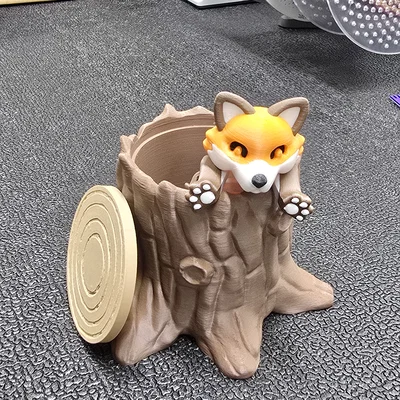 Hộp Đựng Hình Gốc Cây - Bao Gồm Đế Và Nắp