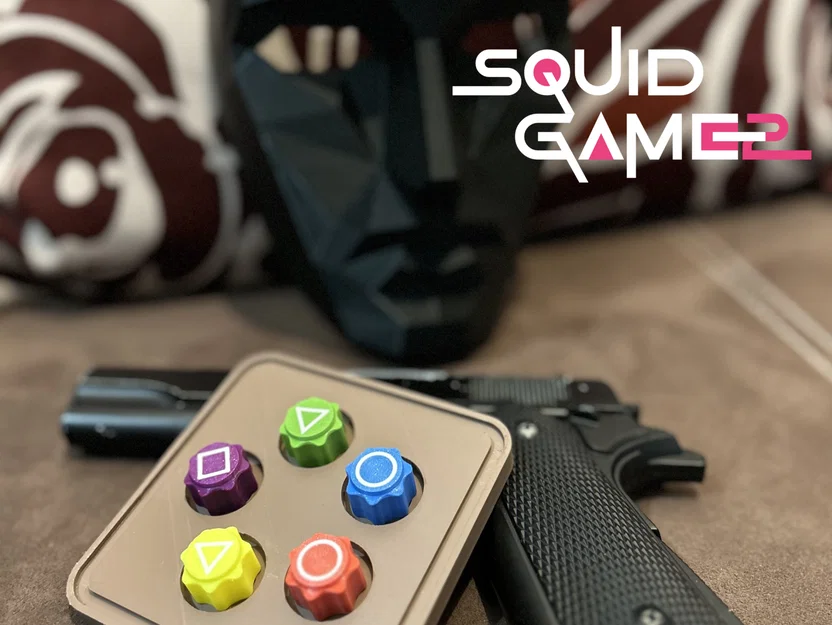 Bộ trò chơi Gonggi phong cách Squid Game 2 in 3D không cần support - Image 1