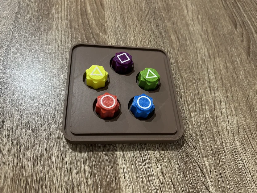 Bộ trò chơi Gonggi phong cách Squid Game 2 in 3D không cần support - Image 2