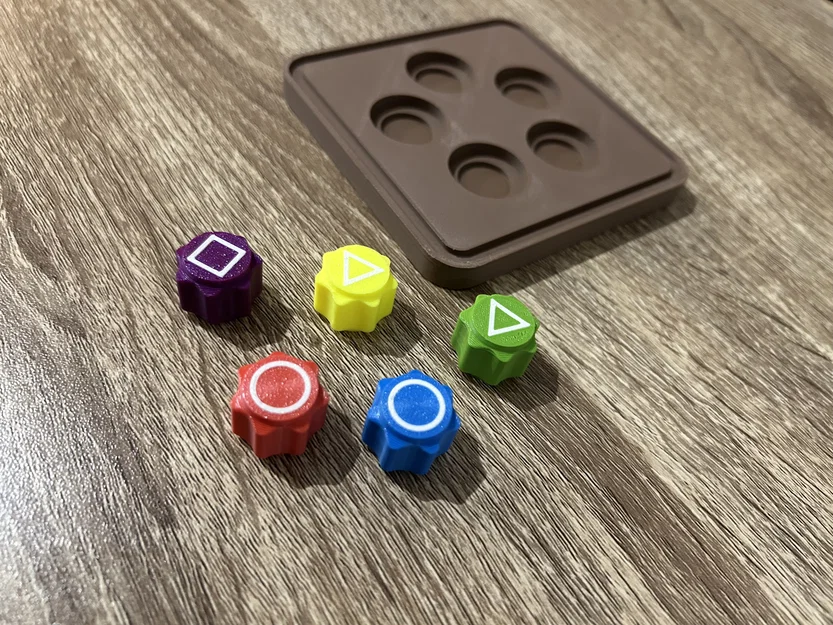 Bộ trò chơi Gonggi phong cách Squid Game 2 in 3D không cần support - Image 3