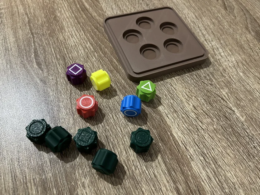 Bộ trò chơi Gonggi phong cách Squid Game 2 in 3D không cần support - Image 5