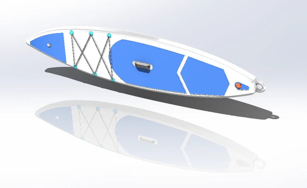 Mô hình móc khóa ván chèo SUP (SUP board) tỷ lệ 1:20 in 3D - Image 1