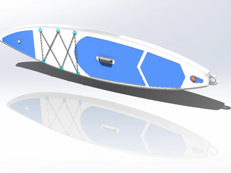 Mô hình móc khóa ván chèo SUP (SUP board) tỷ lệ 1:20 in 3D