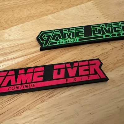 Nam châm tủ lạnh GAME OVER (Metal Gear Solid) - Hỗ trợ in nhiều màu, tháo lắp linh hoạt