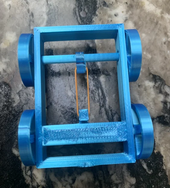 Mô hình xe chạy bằng dây thun (Rubber band car) - Image 2