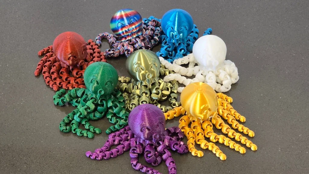 Mô hình chú bạch tuộc dễ thương (Cute Octopus) - Fidget Toy in 3D - Image 1