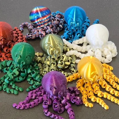 Mô hình chú bạch tuộc dễ thương (Cute Octopus) - Fidget Toy in 3D
