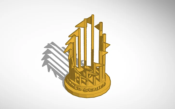 Mô hình Cúp vô địch bóng chày World Series - In 3D độc đáo - Image 1