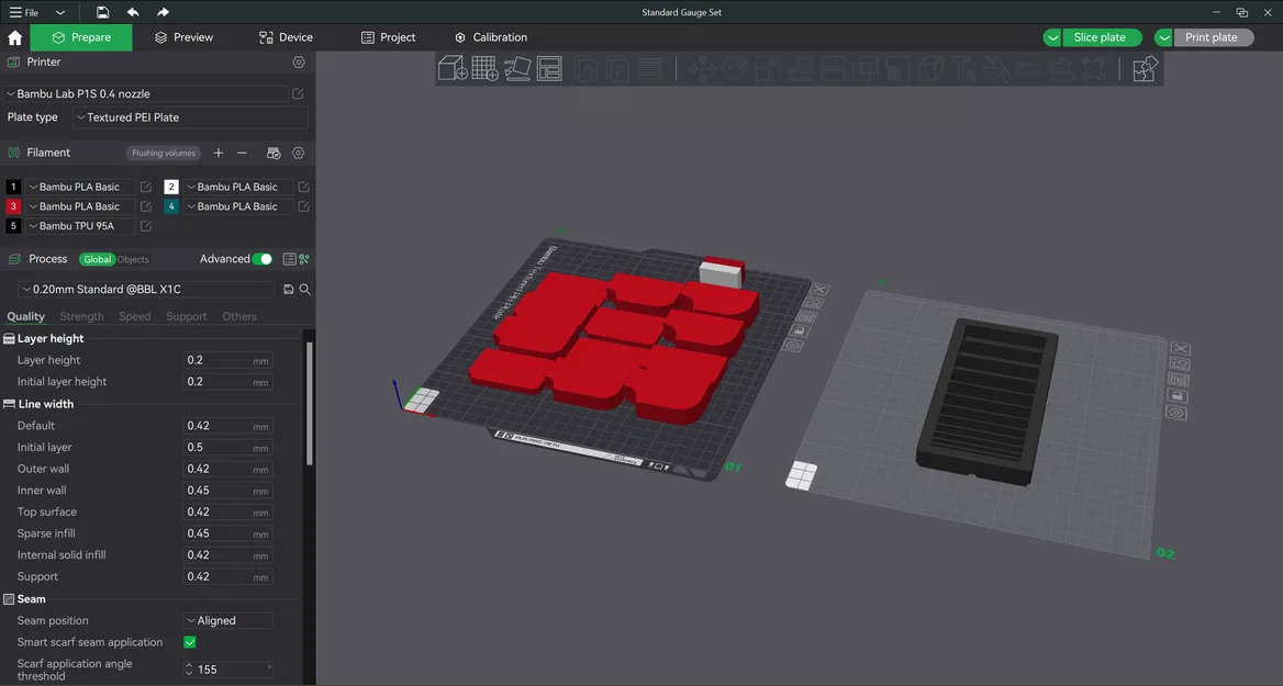 Bộ Thước Đo Độ Dày và Bán Kính Tiêu Chuẩn - Image 3