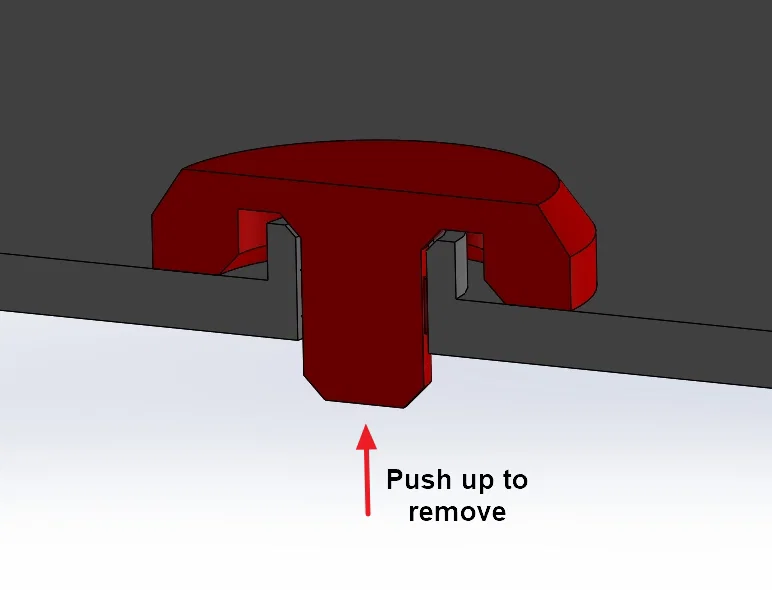 #0154 Nút bịt lỗ tấm đáy ren - Cho Original Prusa Enclosure (OPE) - Image 2