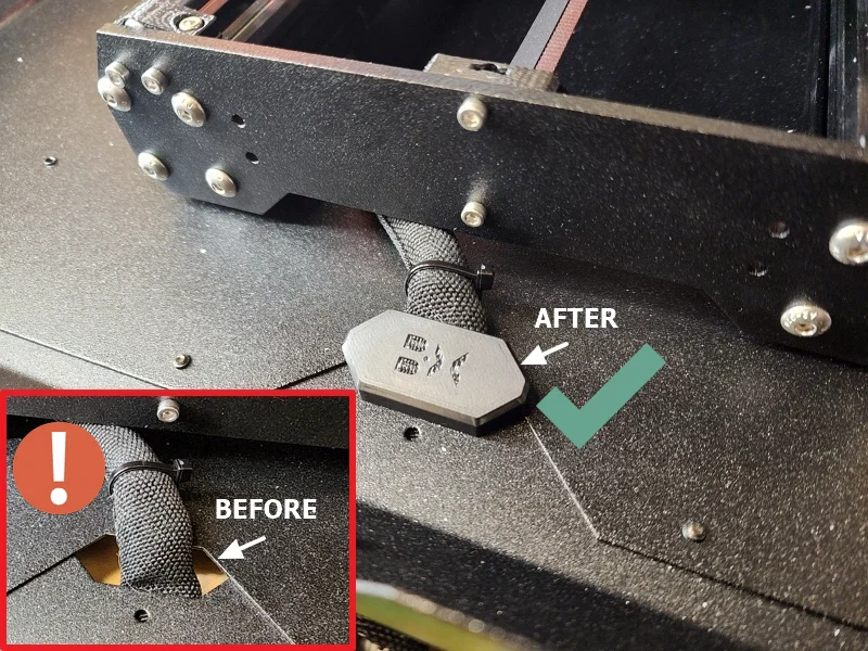 Nắp che lỗ thoát cáp LCD #0135 cho Original Prusa Enclosure (OPE) - Image 1