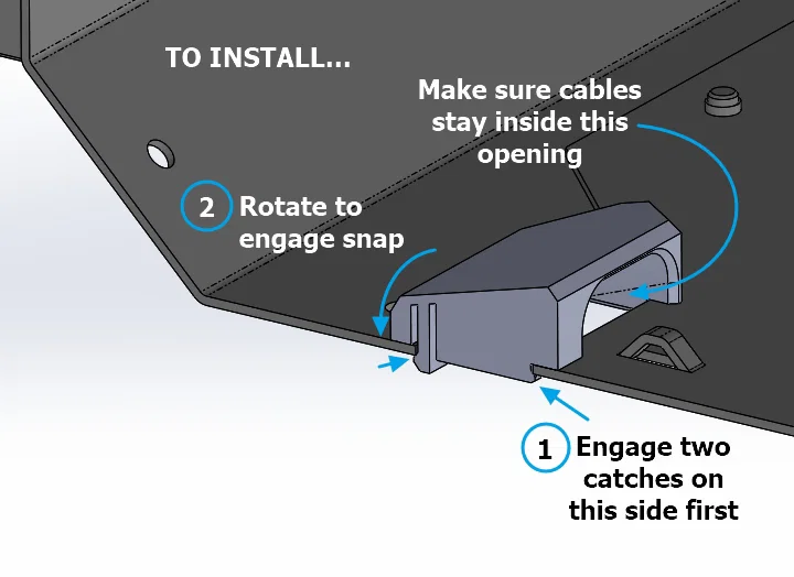 Nắp che lỗ thoát cáp LCD #0135 cho Original Prusa Enclosure (OPE) - Image 3