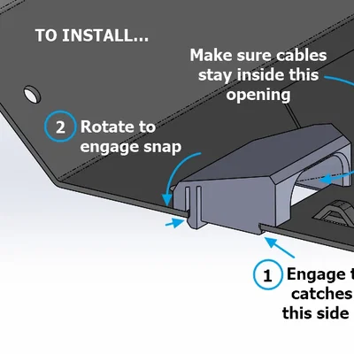 Nắp che lỗ thoát cáp LCD #0135 cho Original Prusa Enclosure (OPE)
