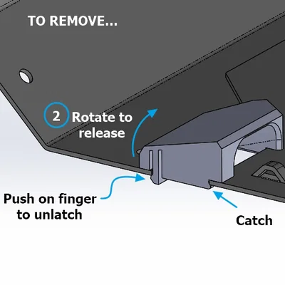Nắp che lỗ thoát cáp LCD #0135 cho Original Prusa Enclosure (OPE)