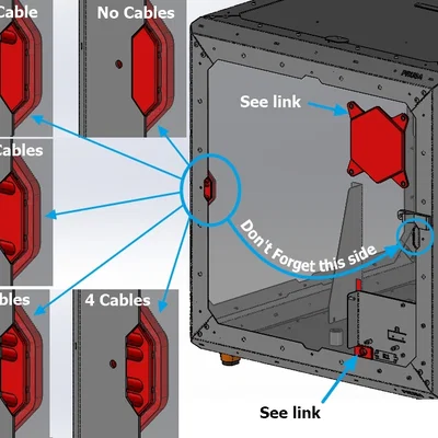 #0143 Nắp đậy lỗ luồn cáp - Tối đa 4 cáp, Original Prusa Enclosure (OPE)