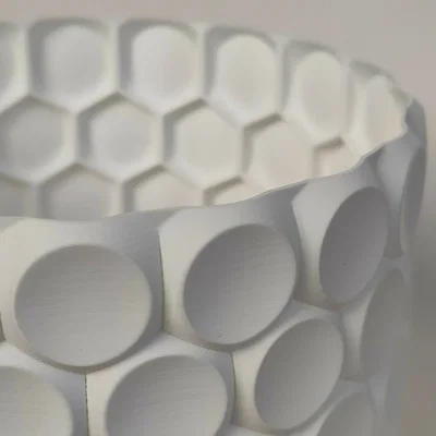 Chậu cây họa tiết tổ ong in 3D độc đáo