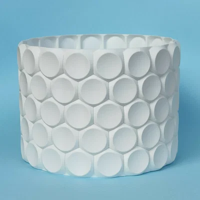 Chậu cây họa tiết tổ ong in 3D độc đáo