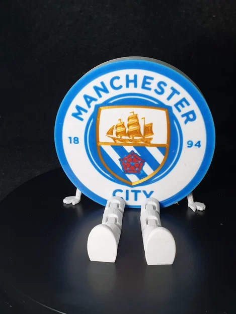 Mô hình khiên Manchester City FC kèm chân linh hoạt trang trí bàn - Image 1