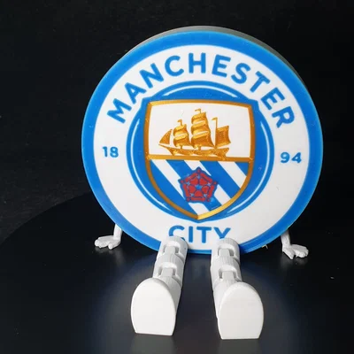 Mô hình khiên Manchester City FC kèm chân linh hoạt trang trí bàn