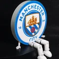 Mô hình khiên Manchester City FC kèm chân linh hoạt trang trí bàn - Thumbnail 4