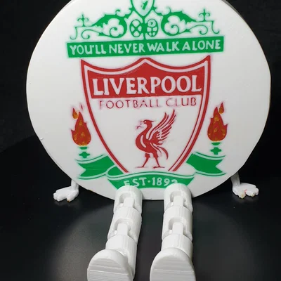 Mô hình huy hiệu Liverpool FC với chân khớp linh hoạt 3D