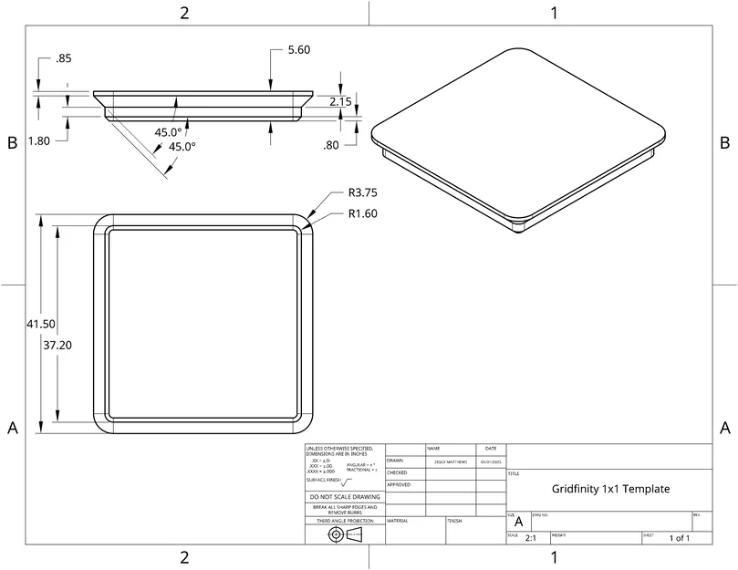 Mẫu thiết kế Gridfinity (Gridfinity Templates) cho hệ thống lưu trữ - Image 3