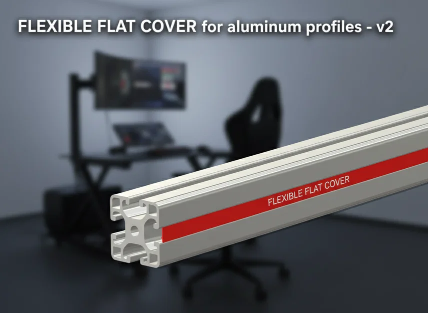 Nẹp che rãnh nhôm định hình linh hoạt (Flexible Flat Cover v2) - Image 1