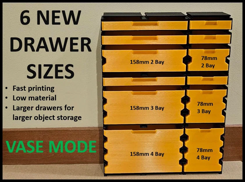 6 Kích thước ngăn kéo mới cho Hệ thống ngăn kéo module (Vase Mode) - Image 1